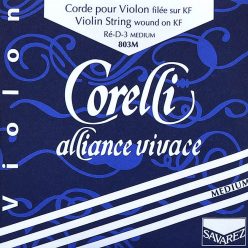   CO-803-M Corelli Alliance Vivace violin string D-3 4/4, medium, alliance KF, aluminum-silver