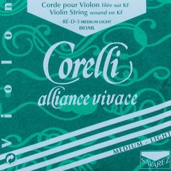   CO-803-ML Corelli Alliance Vivace violin string D-3 4/4,medium light, alliance KF, aluminum-silver