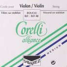 CO-821-M Corelli Alliance Vivace violin string E-1 4/4, medium, steel, ball end