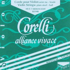   CO-821-ML Corelli Alliance Vivace violin string E-1 4/4,medium light, steel, ball