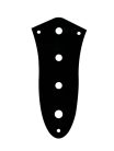 CP-JB-AB Boston  control plate, Jocker bass, 9,5mm holes for inch pots, black gloss