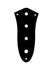 CP-JB-B Boston  control plate, Jocker bass, 8,5mm holes for metric pots, black gloss