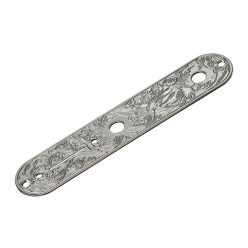   CP10-ART01C Gotoh Luxury Mode control plate for Teaser guitar, engraved acanthus style motif, chrome