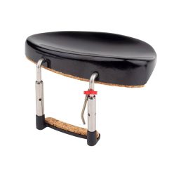   CR-7044 ELS  chinrest bakelite Leipzig model, 4/4-3/4, stainless steel clamps, antiallergical, made in Germany