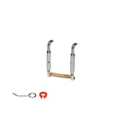   CRV-21 ELS  chinrest clamp for violin, 21 mm. nuts, chrome, suitable for 1/2 violin