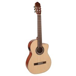   CS-244-CE Salvador  classic guitar, spruce top, sapele b&s, Savarez strings, satin finish, with cutaway and EQ