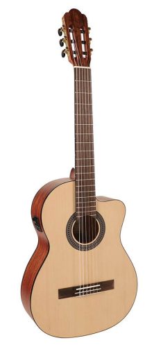 CS-244-CE Salvador  classic guitar, spruce top, sapele b&s, Savarez strings, satin finish, with cutaway and EQ