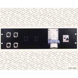   CSP-100 Proel  19 inch panel assembled, 3 HE, 2 xlrf, 2xlrm,2p+t(16a),2 spkn,l.c.switch