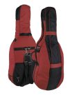 CT-144 Boston  cello bag 4/4, wine red, 19 mm. padded, 2 straps, various pockets