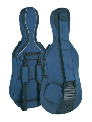 CT-212 Boston  cello bag 1/2, dark blue-grey, 23mm padded, 2 straps, various pockets