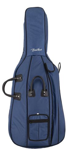 CT-312 Boston  cello bag 1/2, blue, 23mm padded, resistant nylon cover, 2 straps, various pockets