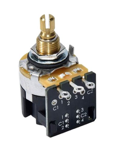 CTS250DPDTS CTS USA  DPDT push-pull potentiometer, standard .375" bushing, 3/8" diameter, 250K audio