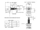 CTS500DPDT CTS USA  DPDT push-pull potentiometer, long .750" bushing, 3/8" diam. for thick/carved top, 500K audio