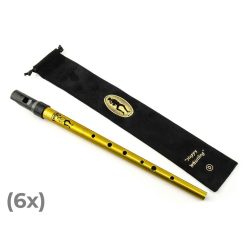   CTW/SGLDP6 Clarke  Sweetone D tinwhistle with pouch - 6 pcs gold