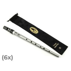   CTW/SSDP6 Clarke  Sweetone D tinwhistle with pouch - 6 pcs silver