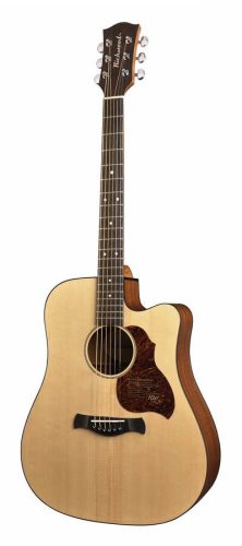 D-20-CE Richwood Master Series handmade dreadnought guitar, solid spruce & mahogany, satin finish, cutaway, Isys+