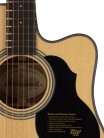 D-240-C Richwood All Solid Master Series custom shop dreadnought, glossy spruce & mahogany, cutaway, gigbag