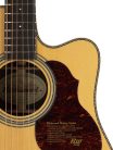 D-265-CVA Richwood All Solid Master Series custom shop dreadnought, spruce & rosewood, cutaway, vintage aged finish, gigbag