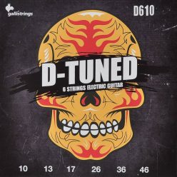   D-610 Galli D-Tuned string set electric, drop tuning, nickel roundwound, 010-013-017-026w-036w-046w