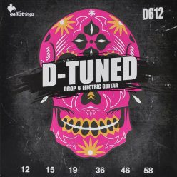   D-612 Galli D-Tuned string set electric, drop tuning, nickel roundwound, 012-015-019-036w-046w-058w