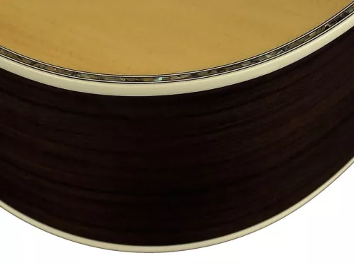 D-70-VA Richwood Master Series handmade dreadnought guitar, solid spruce & rosewood, ebony fb, real abalone, vintage aged