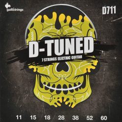   D-711 Galli D-Tuned 7-string set electric, drop tuning, nickel roundwound, 011-015-018-028w-038w-052w-060w