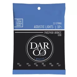   D200 Darco  string set acoustic 12-string phosphor bronze, light 010