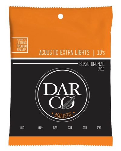 D510 Darco  string set acoustic 80/20 bronze, extra light 010