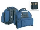 DBL-14-SBP Boston  deluxe snare drum gig bag with stick, bag black-blue, 15 mm. padded hardfoam, 14" x 6,5"