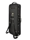 DC-160-BR Leonardo  double case, for 2 violins, wood, 2 straps, black, red