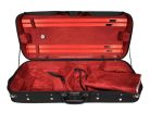 DC-180-BR Leonardo  double case, for 1 violin, 1 viola, wood, 2 straps, black and red