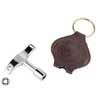 DK-4-H Hayman  drum key T-model with leather key ring pouch (various colors)