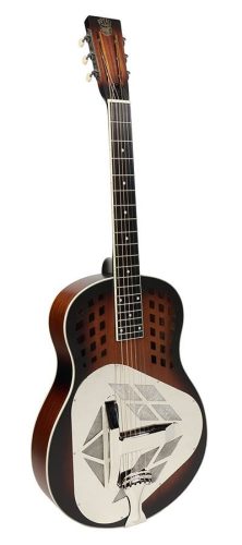 DLT12/DSB Royall Tri Cone 12 fret resonator DELTA, wooden body dark sunburst finish, with softcase