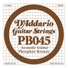 DPB-045 D'Addario Phosphor Bronze 045 string, phosphor bronze