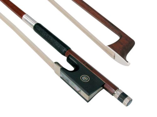 DV10 Dörfler Nickel Silver Collection violin bow 4/4, massaranduba, parisien eye, full lined with trimmed slide, octagonal