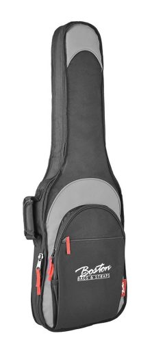 E-15-BG Boston Super Packer gig bag for electric guitar, 15 mm. padding, multiple pockets, black and grey