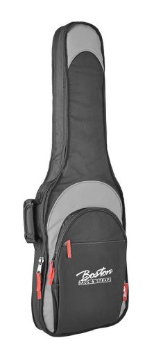 E-25-BG Boston Super Packer gig bag for electric guitar, 25 mm. padding, multiple pockets, black and grey