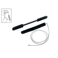   E-BST HW Brass Saver trumpet cleaning brush set, pull-through brush for lead pipe and stick brush for valve casing