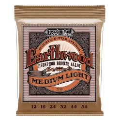   EB-2146 Ernie Ball Earthwood string set acoustic, phosphor bronze, medium light, 012-016-024w-032-044-054