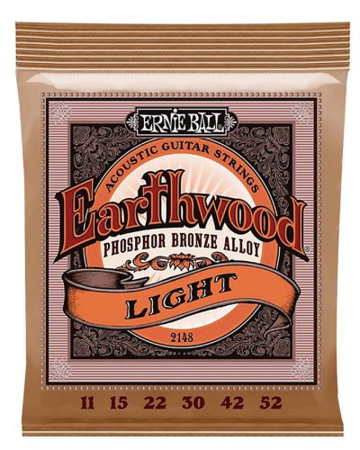 EB-2148 Ernie Ball Earthwood string set acoustic, phosphor bronze, light, 011-015-022w-030-042-052