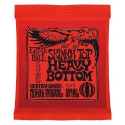   EB-2215 Ernie Ball  string set electric, nickel wound, skinny top heavy bottom, 010-013-017-030-042-052