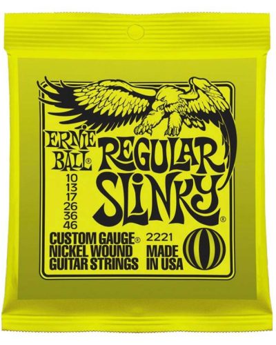 EB-2221 Ernie Ball  string set electric, nickel wound, regular slinky, 010-013-017-026-036-046