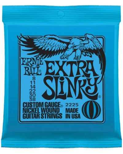 EB-2225 Ernie Ball  string set electric, nickel wound, extra slinky, 008-011-014-022-030-038