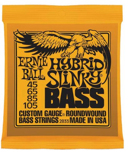 EB-2833 Ernie Ball  string set bass, roundwound, longscale, hybrid slinky, 045-065-085-105