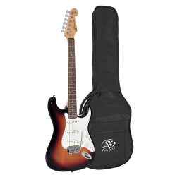   ED1/3TS SX Standard Series electric guitar, with 3 single coil pickups and vintage tremolo, bag, sunburst