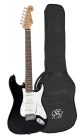 ED1/BK SX Standard Series electric guitar, with 3 single coil pickups and vintage tremolo, bag, black