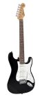 ED1/BK SX Standard Series electric guitar, with 3 single coil pickups and vintage tremolo, bag, black