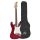 ED1/CAR SX Standard Series electric guitar, with 3 single coil pickups and vintage tremolo, bag, candy apple red