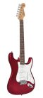 ED1/CAR SX Standard Series electric guitar, with 3 single coil pickups and vintage tremolo, bag, candy apple red