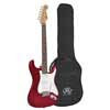 ED1/CAR SX Standard Series electric guitar, with 3 single coil pickups and vintage tremolo, bag, candy apple red